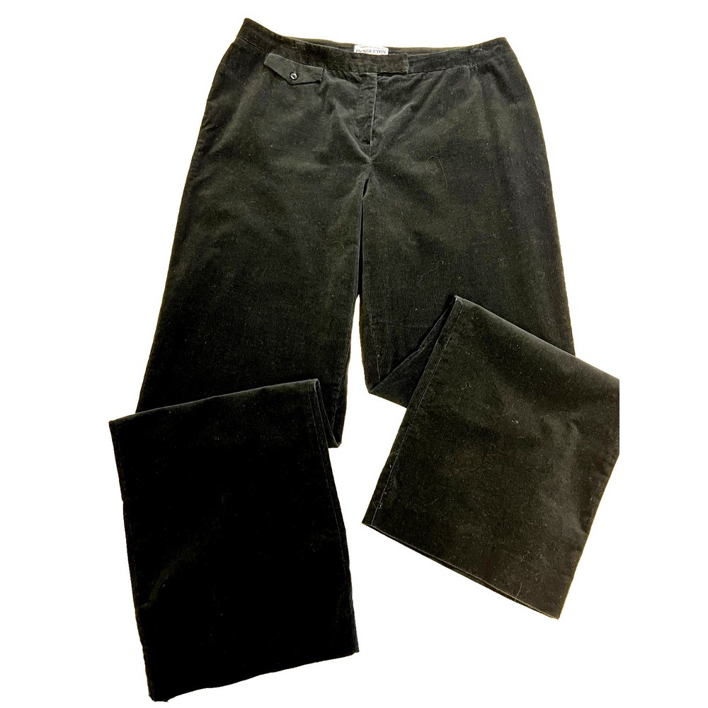 Pendleton Classic Pant Black Fine Wale Corduroy Loose Straight‎ Leg SZ 10